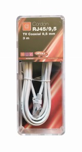 Przewód Antenowy Coaxial 9,5 mm - RJ-45 300 cm