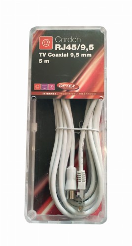 Przewód Kabel Antenowy Coaxial 9,5 mm - RJ-45 5 m Optex 725291 1.jpg