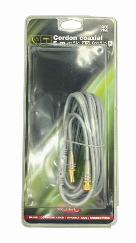 Przewód Antenowy Coaxial 9,5 Męski-typu F Męski Optex 5 m 1.jpg