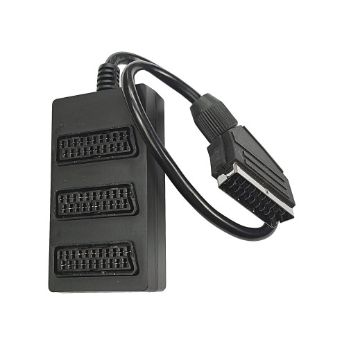 Rozgałęźnik Hub Splitter Euro Scart 3 Gniazda 35 cm 1.jpg