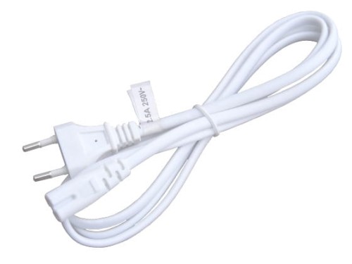 Kabel zasilający IEC 320 C7 ósemka radiowy 150 cm Biały.jpg