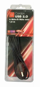 Kabel USB 2.0 A/Mini-USB B Optex 160 cm