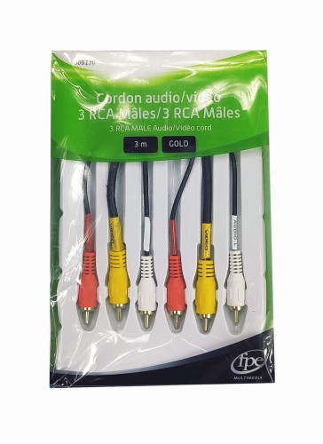 Przewód 3 x RCA Component Audio Video GOLD 3 m FPE 006130 1.jpg