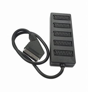 Rozgałęźnik Euro Scart 5 Gniazd 50 cm