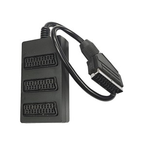 Rozgałęźnik Euro Scart 3 Gniazda 35 cm