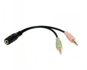 Adapter Rozgałęźnik MiniJack 4PIN -> 2x MiniJack