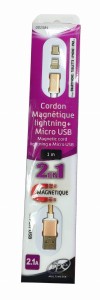 Kabel USB Magnetyczny MicroUSB Lightning 100 cm FPE