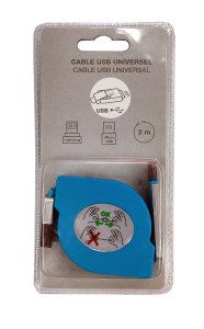 Kabel USB 2w1 Micro USB + Lightning 200 cm Zwijany