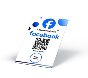 Karta do pozyskiwania obserwujących na Facebook z kodem QR