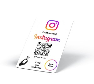 Karta NFC do pozyskiwania obserwujących na Instagram