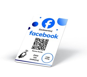 Karta NFC do pozyskiwania obserwujących na Facebook