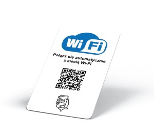 Karta do automatycznego połączenia z siecią Wi-Fi z kodem QR