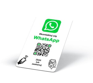   Karta NFC z kontaktem wizytówką WhatsApp